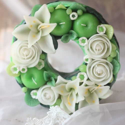 bougie fleur en couronne